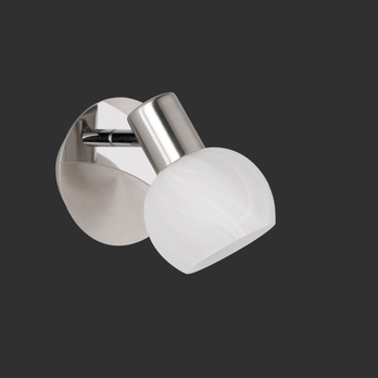 Bodové svítidlo ANTIBES matný nikl/alabastrové sklo 1