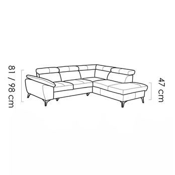 Sedací souprava APOLLO II pravá, béžová 7