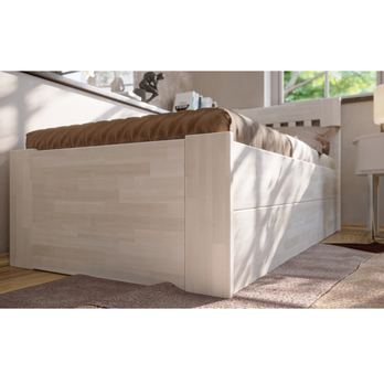 Postel APOLONIE BOX I buk/bílá, 80x200 cm 3
