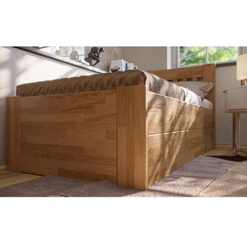 Postel APOLONIE BOX I dub/ořech světlý, 90x200 cm 5