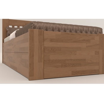 Postel APOLONIE BOX I dub/ořech světlý, 100x200 cm 3