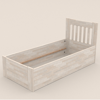 Postel APOLONIE BOX I buk/bílá, 80x200 cm 2