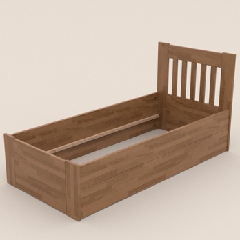 Postel APOLONIE BOX I dub/ořech světlý, 100x200 cm 2