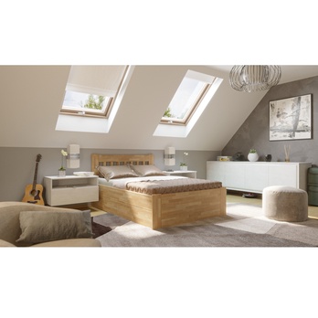 Postel APOLONIE BOX II buk, 140x200 cm 1