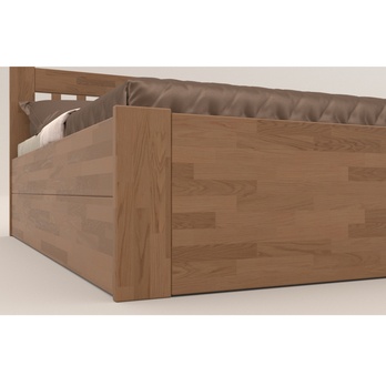 Postel APOLONIE BOX II dub/ořech světlý, 140x200 cm 3