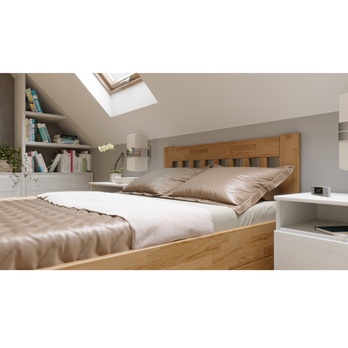 Postel APOLONIE BOX II dub/ořech světlý, 140x200 cm 5
