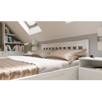Postel APOLONIE BOX II buk/bílá, 160x200 cm 4