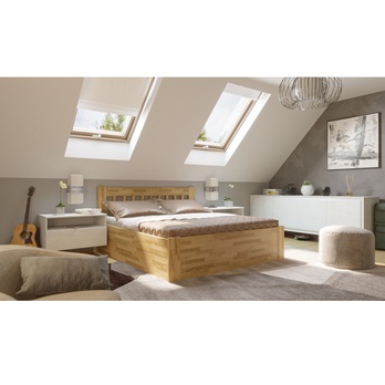 Postel APOLONIE BOX II dub, 160x200 cm 1