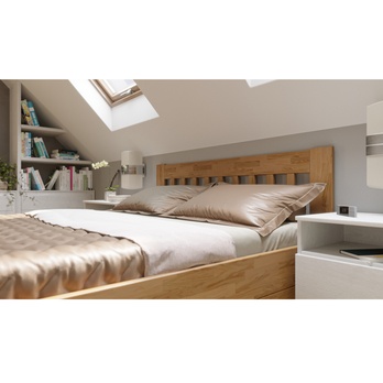 Postel APOLONIE BOX II dub/ořech světlý, 160x200 cm 3