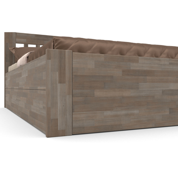 Postel APOLONIE BOX II buk/šedá, 180x200 cm 4