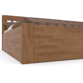 Postel APOLONIE BOX II dub/ořech světlý, 180x200 cm 2