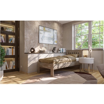 Postel APOLONIE I buk/šedá, 100x200 cm 1