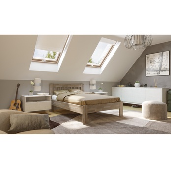 Postel APOLONIE II buk/šedá, 140x200 cm 1