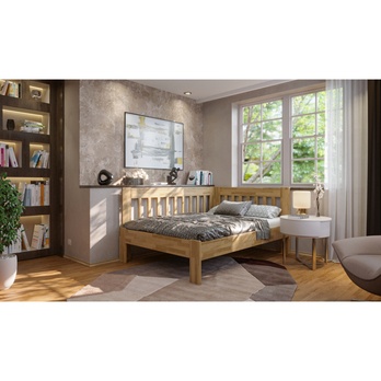 Rohová postel APOLONIE dub/levá, 140x200 cm 1