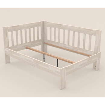 Rohová postel APOLONIE pravá, buk/bílá, 140x200 cm 2