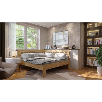 Rohová postel APOLONIE dub/pravá, 160x200 cm 1