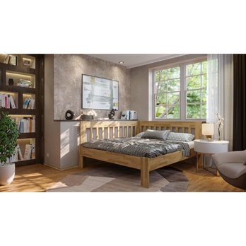 Rohová postel APOLONIE dub/levá, 180x200 cm 1