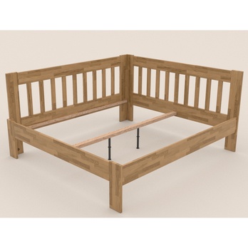 Rohová postel APOLONIE dub/levá, 180x200 cm 2