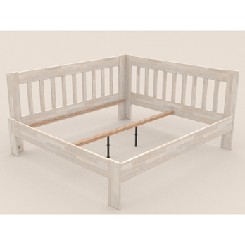 Rohová postel APOLONIE levá, buk/bílá, 160x200 cm 2