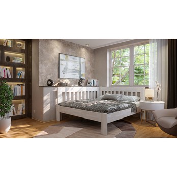 Rohová postel APOLONIE levá, buk/bílá, 180x200 cm 1