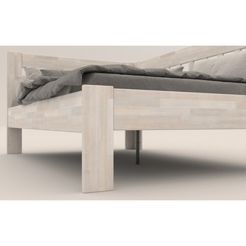 Rohová postel APOLONIE pravá, buk/bílá, 140x200 cm 3