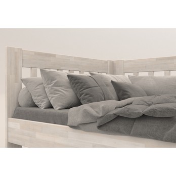 Rohová postel APOLONIE pravá, buk/bílá, 140x200 cm 4