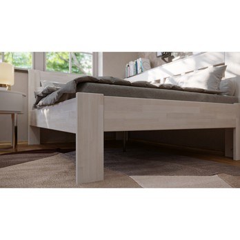 Rohová postel APOLONIE pravá, buk/bílá, 140x200 cm 5