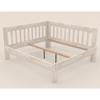 Rohová postel APOLONIE pravá, buk/bílá, 180x200 cm 2