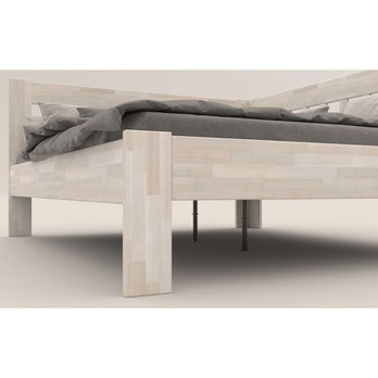 Rohová postel APOLONIE pravá, buk/bílá, 180x200 cm 3