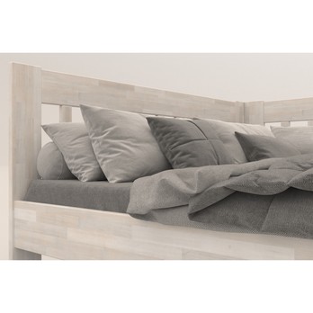 Rohová postel APOLONIE pravá, buk/bílá, 180x200 cm 4