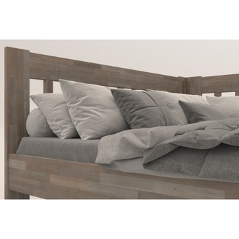 Rohová postel APOLONIE pravá, buk/šedá, 160x200 cm 3