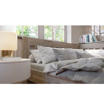 Rohová postel APOLONIE pravá, buk/šedá, 160x200 cm 5