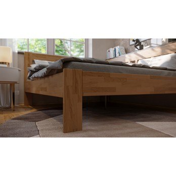 Rohová postel APOLONIE pravá, dub/světlý ořech, 160x200 cm 5