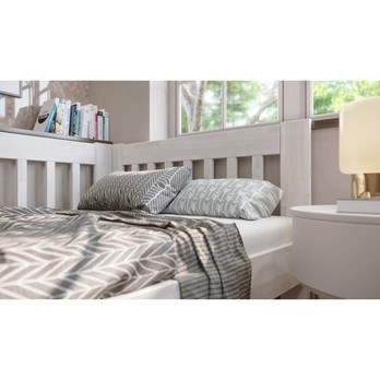 Rohová postel APOLONIE levá, buk/bílá, 140x200 cm 5