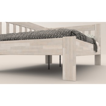 Rohová postel APOLONIE levá, buk/bílá, 140x200 cm 6