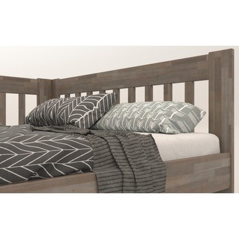 Rohová postel APOLONIE levá, buk/šedá, 160x200 cm 3