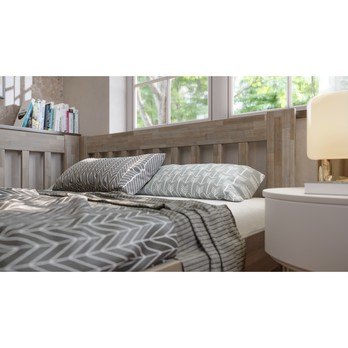 Rohová postel APOLONIE levá, buk/šedá, 160x200 cm 5