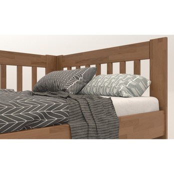 Rohová postel APOLONIE levá, dub/světlý ořech, 140x200 cm 5