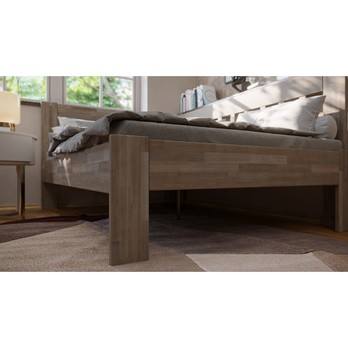 Rohová postel APOLONIE pravá, buk/šedá, 140x200 cm 6