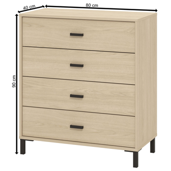 Komoda ARABELA dub sonoma, šířka 80 cm 7