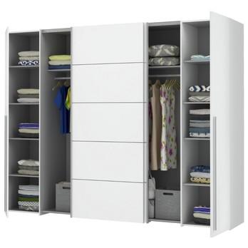 Šatní skříň ARAGON bílá, dub sonoma 5