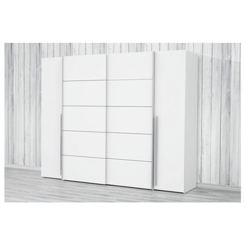 Šatní skříň ARAGON bílá, dub sonoma 4