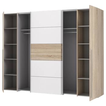 Šatní skříň ARAGON dub sonoma, bílá 2