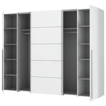 Šatní skříň ARAGON bílá, dub sonoma 2