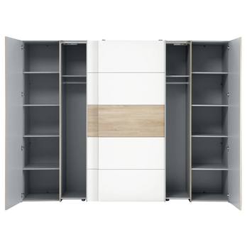 Šatní skříň ARAGON dub sonoma, bílá 4