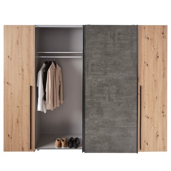Šatní skříň ARAGON dub artisan, beton 2