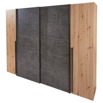 Šatní skříň ARAGON dub artisan, beton 4