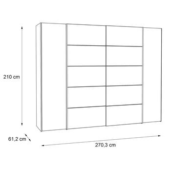 Šatní skříň ARAGON dub artisan, beton 7