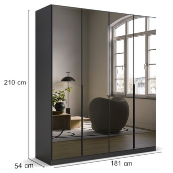 Šatní skříň ARCENIA IV šedá metalická 4