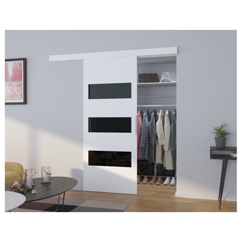 Posuvné dveře ARES 106 bílá/černá, 106x205 cm 1